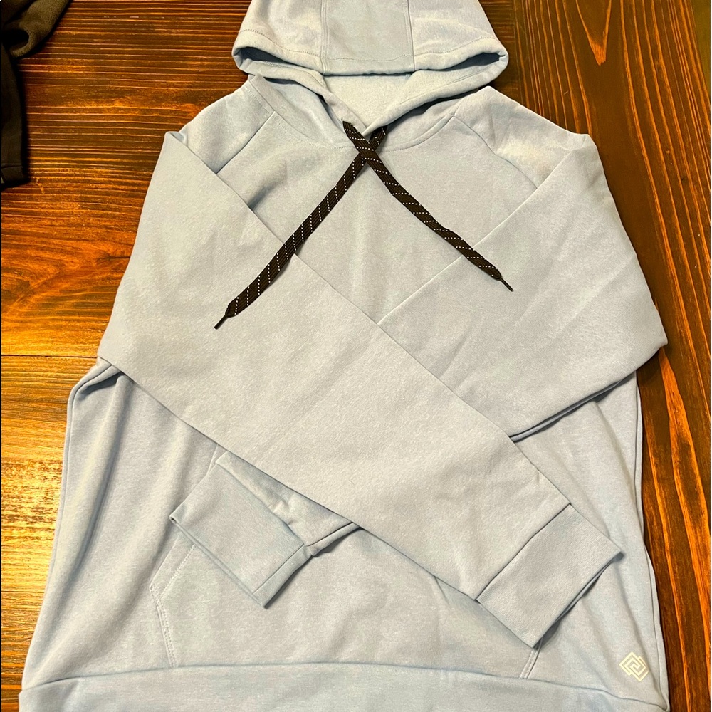 Large baby blue sweat shirt